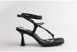 No Doubt Сандали No Doubt Women's Strappy Kitten Heeled Sandal with Ankle Strap - Black