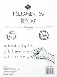Iskola Félfamentes írólap 10-50 A/5 50db-os csomag (P0018-0040-510521)