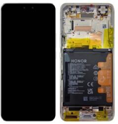 Huawei Honor Magic6 Pro Előlap Keret+LCD Kijelző+Érintőpanel+Akkumulátor, Arany (0235ALRA) Gyári, Service Pack