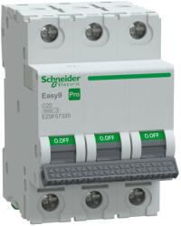 Schneider Electric EASY9 PRO EZ9F57320 Kismegszakító 3P, 20A, C karakterisztika, 6 kA (EZ9F57320)