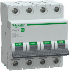 Schneider Electric EASY9 PRO EZ9F57410 Kismegszakító 4P, 10A, C karakterisztika, 6 kA (EZ9F57410)