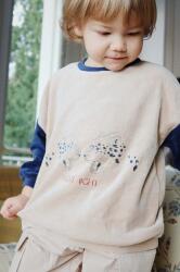 Konges Sløjd gyerek felső WALLY SWEATSHIRT GOTS bézs, nyomott mintás, KS101733 - bézs 104
