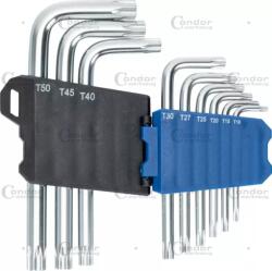 CONDOR Set chei L, 9 piese, scurte, profil T SLB T10-50, Condor 1120-02 (CR-1120-02) Cheie imbus