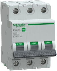 Schneider Electric EASY9 PRO EZ9F57340 Kismegszakító 3P, 40A, C karakterisztika, 6 kA (EZ9F57340)