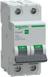 Schneider Electric EASY9 PRO EZ9F27240 Kismegszakító 2P, 40A, B karakterisztika, 6 kA (EZ9F27240)