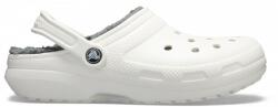 Crocs Saboti Crocs Classic Lined Clog Alb - White/Grey 36-37 EU - M4/W6 US