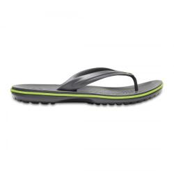 Crocs Slapi Crocs Crocband Flip Gri - Graphite/Volt Green 37-38 EU - M5/W7 US
