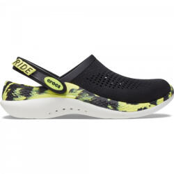 Crocs Saboti Crocs LiteRide 360 Marbled Clog Negru - Black/Citrus 48-49 EU - M13 US