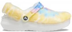 Crocs Saboți Crocs Classic Fur Sure Alb - White/Multi 36-37 EU - M4/W6 US