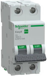 Schneider Electric EASY9 PRO EZ9F57206 Kismegszakító 2P, 6A, C karakterisztika, 6 kA (EZ9F57206)