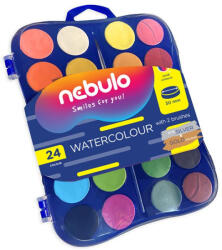 Nebulo Vízfesték készlet, 24 db-os, 30mm festékgombokkal Nebulo - vegyesbolt
