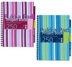 Pukka Pad Stripe project book spirálfüzet, A4, vonalas, 125 lap (PUPBA4)