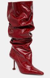 Naked Wolfe bőr csizma Vern piros, női, tűsarkú, Vern Crinkle Patent Leather Red - piros Női 38