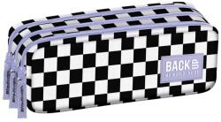 DERFORM BackUp háromrekeszes cipzáras tolltartó, Lila with Pepita