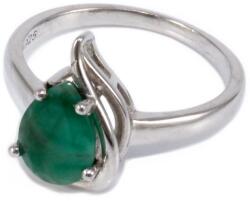 Ékszershop Smaragd köves csepp ezüst gyűrű (2172933)