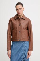 Pepe Jeans bőrdzseki HILLARY barna, átmeneti, PL402542 - barna S