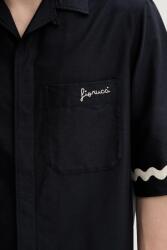 Fiorucci Памучна риза Fiorucci Wave Trim Logo Embroidered Bowling Shirt (M02SMTSS295CO01BL05)
