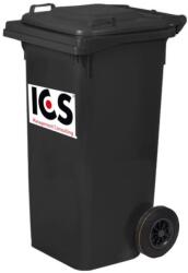 ICS Fekete műanyag szemeteskuka (120L) (p149120)