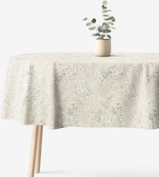 Goldea față de masă decorativă valencia - ierburi de câmp - ovală 140 x 180 cm Fata de masa