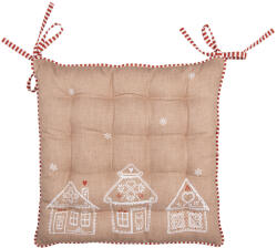 Clayre & Eef Perna scaun Craciun bumbac multicolor Turta Dulce 40x40x4 cm (GBB29)