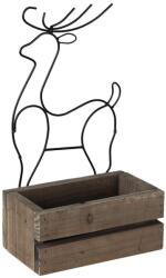 Clayre & Eef Decoratiune fier si lemn model Ren 23 cm x 13 cm x 10 / 40 h (64819)