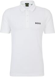 BOSS Paddytech Degradé-Jacquard Polo Shirt - white - Alb