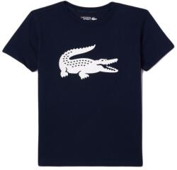 Lacoste Boys SPORT Tennis Technical Jersey Oversized Croc T-Shirt - navy blue - Albastru