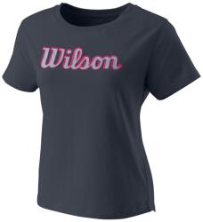 Wilson Script Eco Cotton Tee W - india ink - Negru