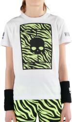 Hydrogen Tennis Court Cotton T-Shirt - white/yellow fluo - Alb