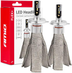 AMiO Set Becuri LED H4 H19 CANBUS FLEX+ Seria, 6000K, 12 24V, 50W, 4300Lm (03657)