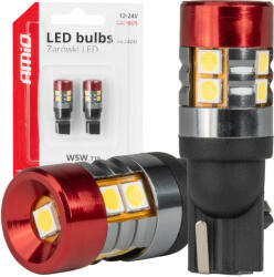AMiO Bec LED CANBUS T10 W5W 9SMD 3030 Alb, 12V 24V (04242)