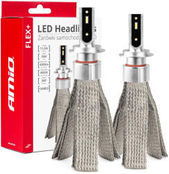 AMiO Set Becuri LED H7 CANBUS FLEX+ Seria, 6000K, 12-24V (03659)