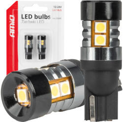 AMiO Bec LED CANBUS T10 W5W 9SMD 3030 Alb, 12V 24V (04241)