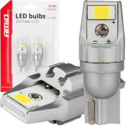 AMiO Bec LED CANBUS T15 W16W 2SMD 3570 Alb, 12V 24V - Marsarier Pozitie (04257)