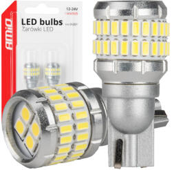 AMiO Bec LED CANBUS T15 W16W 48SMD (3014 3030) Alb, 12V 24V - Marsarier Pozitie (04261)