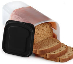 Flippy Cutie Depozitare Paine, Flippy, din Plastic, 34 x 13 cm, Pastreaza Prospetimea, Capac Negru (teo-132979)