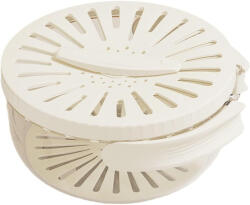 Flippy Strecuratoare 2 in 1 pentru Fructe si Legume, Flippy, Cos de Scurgere si Cutie de Depozitare, 15.5 x 8.3 cm, din PP, cu Maner si Capac, Alb (teo-132886)