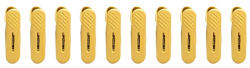 Flippy Set 10 de Cleme pentru Haine, Flippy, de Prindere pentru Pantaloni, Atasabile la Umerase, 1.6x2.3x6.35 cm, Galben (teo-126721)