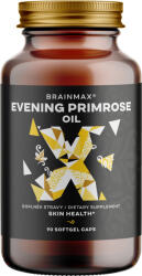 BrainMax Primrose oil, ulei de luminiță seară, 90 capsule vegetale softgel Ulei din semințe de luminița nopții pentru piele și echilibru hormonal, supliment alimentar