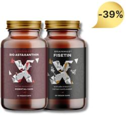 BrainMax Astaxanthin (Astaxanthin) BIO, 8 mg, 60 capsule vegetale + BrainMax Fisetin 100 mg, 60 capsule vegetale Supliment alimentar