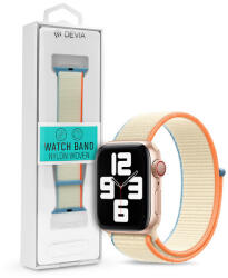 DEVIA Apple Watch szövet sport szíj - Devia Nylon Woven Deluxe Series Sport3 Watch Loop - 42/44/45/49 mm - cream white (IMW466341)
