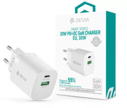 DEVIA 30W PD+QC GaN töltőadapter (30w-gan-adapter)