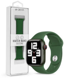 DEVIA Apple Watch szilikon sport szíj - Devia Silicone Deluxe Series Sport Watch Band - 42/44/45/49 mm - zöld (IMW550589)