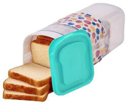 Flippy Cutie Depozitare Paine, Flippy, din Plastic, 34 x 13 cm, Pastreaza Prospetimea, Capac Verde (teo-132976)