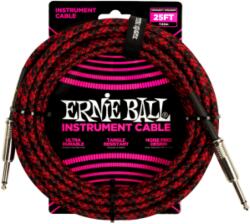 Ernie Ball ERNIE BALL SZÖVETKÁBEL FEKETE-PIROS 7, 5M - jumbomusic