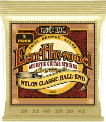 Ernie Ball EARTHWOOD FOLK NYLON CLEAR&GOLD BALL END 3 Pack - 10% nyitási akció
