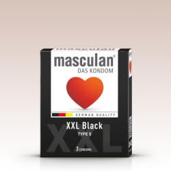  Prezervativ Masculan 3 bucăţi XXL Negru (BCT-02487)
