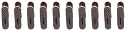 Flippy Set 10 de Cleme pentru Haine, Flippy, de Prindere pentru Pantaloni, Atasabile la Umerase, 1.6x2.3x6.35 cm, Maro (teo-126723)