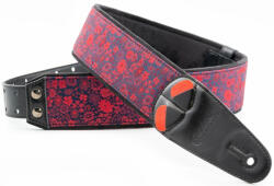 RightOnStraps Daisy Textil gitár heveder Red - 10% nyitási akció