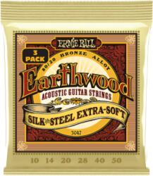  Ernie Ball EARTHWOOD BRONZE SILK&TEEL EXTRA SOFT 10-50 3 Pack